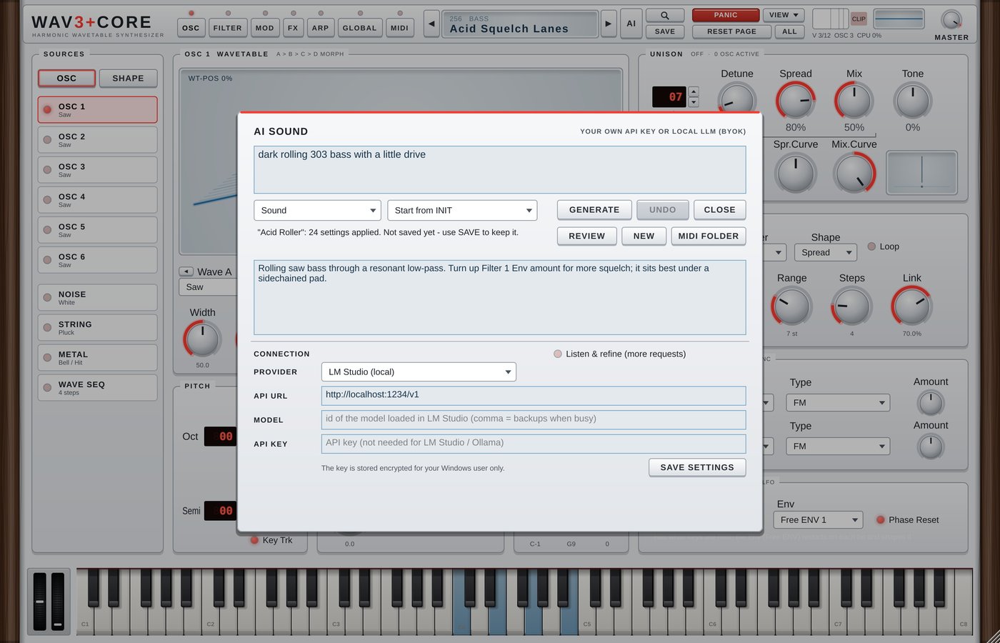 AI SOUND page, Snow skin